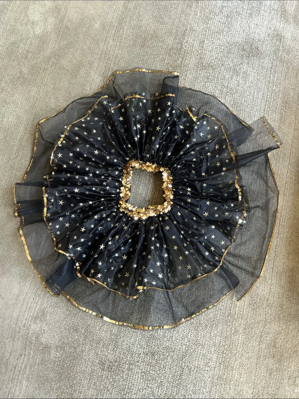 A Wish Come True -Sz S Adult- Black and Gold Star Tutu Costume